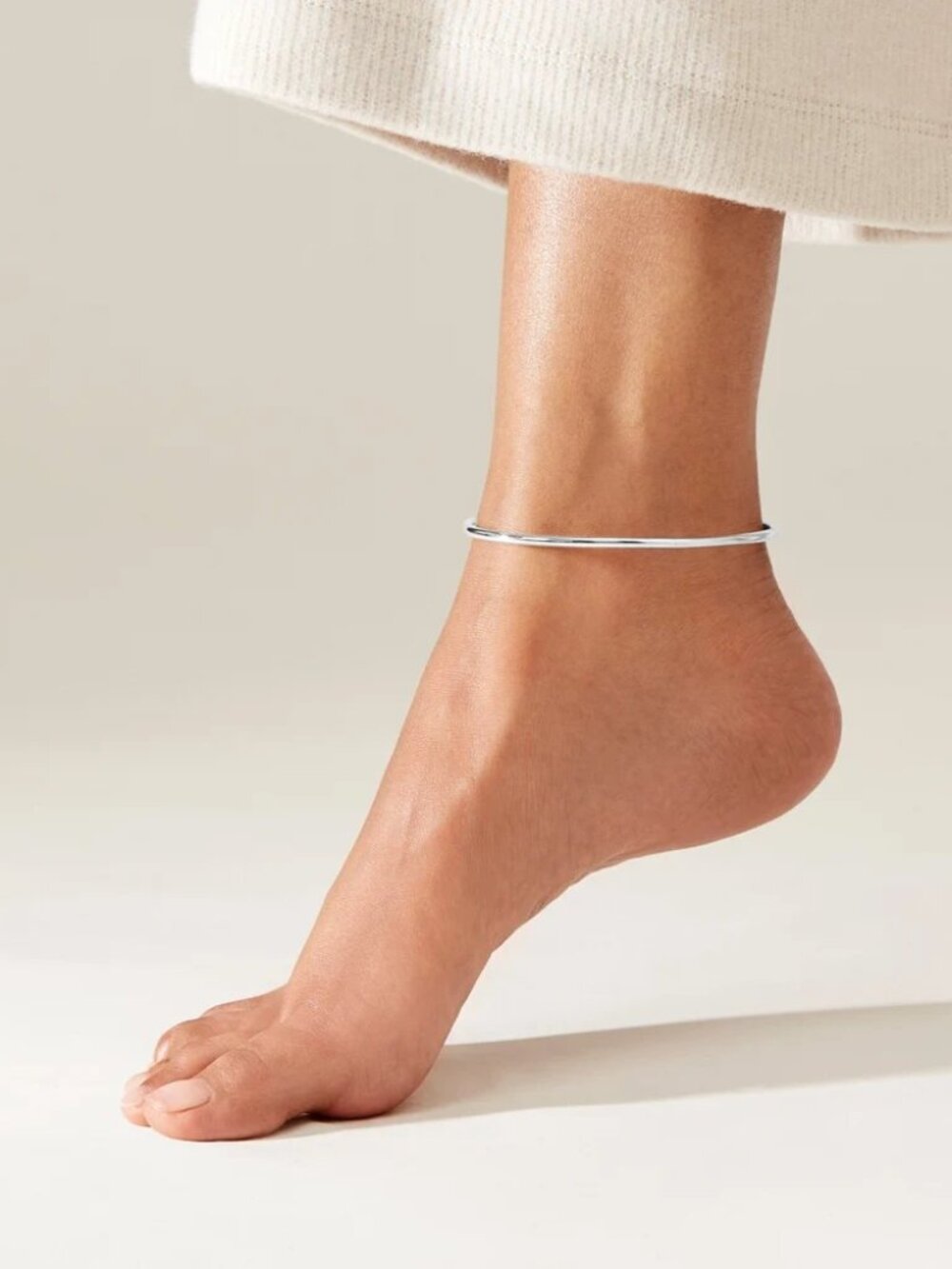 Jenny Bird Dane Anklet 10" Silver
